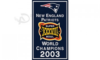 Nfl New England patriots 3'x5 'polyester vlaggen kampioenschap