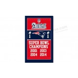 NFL New England Patriots 3'x5' polyester flags champions with your logo