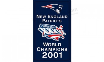 Nfl New England patriotten 3'x5 'polyester vlaggen kampioenen
