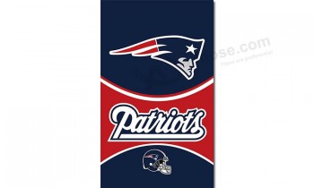 NFL New England Patriots 3'x5' polyester flags vertical with your logo