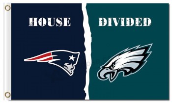 Nfl new england爱国者3'x5'聚酯旗屋分为老鹰