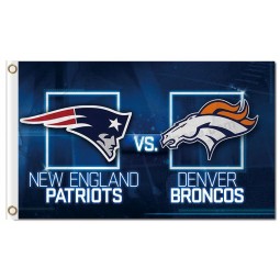 Nfl New England Patrioten 3'x5 'Polyester Fahnen Haus geteilt mit Broncos