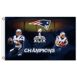 NFL New England Patriots 3'x5' polyester flags champions with your logo