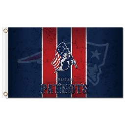 NFL New England Patriots 3'x5' polyester flags vertical lines with your logo