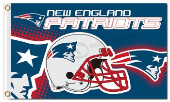 Nfl New England Patrioten 3'x5 'Polyester Fahnen Helm und Logos