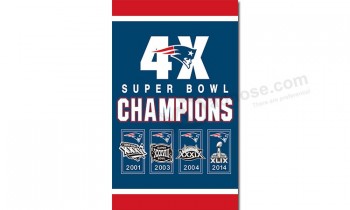 NFL New England Patriots 3'x5' polyester flags championship