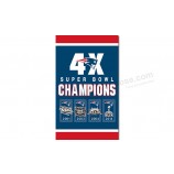 Nfl campeonatos de banderas de poliéster New England patriots 3'x5 '