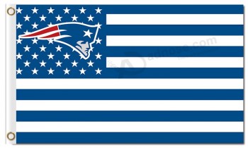 Nfl new angleterre patriotes 3'x5 'drapeaux en polyester étoiles rayures