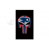 Nfl new angleterre patriotes 3'x5 'polyester drapeaux crâne