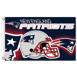 Al por mayor Customnfl patriotas de Nueva Inglaterra 3'x5 'banderas de poliéster casco y logotipos