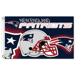 Al por mayor Customnfl patriotas de Nueva Inglaterra 3'x5 'banderas de poliéster casco y logotipos