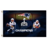 Al por mayor aduana nfl patriotas de Nueva Inglaterra 3'x5 'campeones de banderas de poliéster