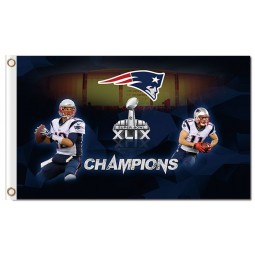 Groothandel custom nfl nieuwe engeland patriotten 3'x5 'polyester vlaggen kampioenen