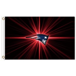 Atacado cusotm nfl nova inglaterra patriotas 3'x5 'bandeiras de poliéster luz logotipo