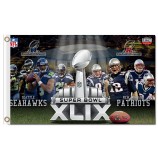 Nfl New England patriots 3'x5 'polyester vlaggen kampioenschap