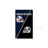 Nfl New England patriotten 3'x5 'polyester vlaggen huis verdeeld met panters