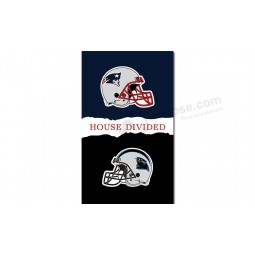 Nfl New England patriotten 3'x5 'polyester vlaggen huis verdeeld met panters