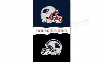 Nfl Nouvelle-Angleterre patriotes 3 'x 5' drapeaux en polyester maison divisée avec des panthères