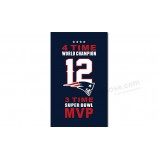 Nfl new england patriots 3'x5 'poliestere campione del mondo di bandiere