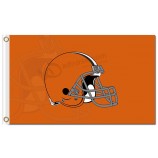 Nfl cleveland browns 3'x5 'poliéster bandeiras capacete