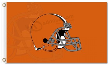 Nfl cleveland browns casco de banderas de poliéster de 3'x5 '