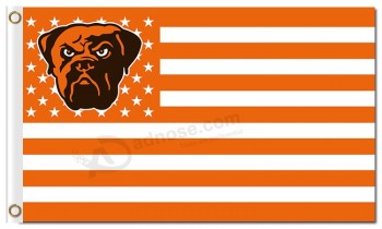 Nfl cleveland browns 3'x5 '폴리 에스테르 플래그 스타 스트 라이프