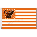 Nfl cleveland browns 3'x5 'Polyester Fahnen Sternstreifen