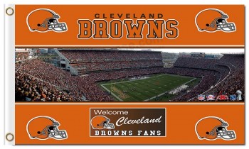 Nfl cleveland browns 3'x5 'Polyester Fahnen Stadion