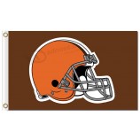 Nfl clevelandブラウン3'x5 'ポリエステルフラグヘルメット