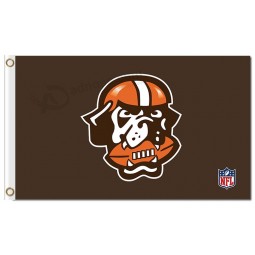 Nfl cleveland棕色3'x5'涤纶旗帜