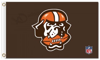 Nfl cleveland browns 3'x5 'banderas de poliéster