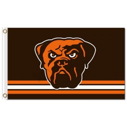 NFL Cleveland Browns 3'x5' polyester flags logo over the stripes