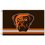 Nfl cleveland browns Logo drapeaux en polyester 3'x5 'sur les rayures