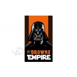 Nfl cleveland browns 3'x5 'banderas de poliéster marrones imperio