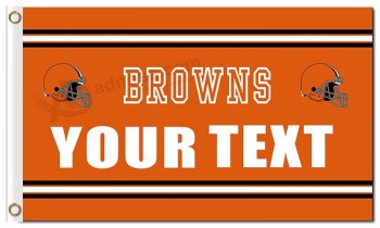 Atacado personalizado nfl cleveland browns 3'x5 'poliéster sinalizadores de seu texto