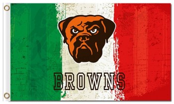 Nfl cleveland browns 3'x5 'bandiere in poliestere tre colori