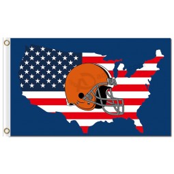 Nfl cleveland browns 3'x5 'полиэстер флага нас карта