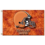 Atacado cusotm alta qualidade nfl cleveland browns 3'x5 'poliéster bandeiras capacete