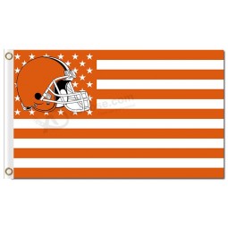 Ingrosso personalizzato nfl cleveland browns 3'x5 'poliestere bandiere stelle strisce