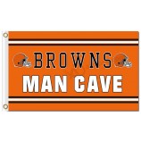 Nfl cleveland browns 3'x5 'banderas de poliéster hombre cueva