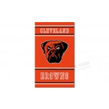 Atacado personalizado nfl cleveland browns 3'x5 'bandeiras de poliéster verticais