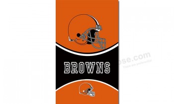NFL Cleveland Browns 3'x5' polyester flags vertical with your logo