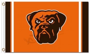 Nfl cleveland browns 3'x5 'poliéster bandeiras logotipo