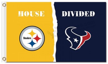 Nfl pittsburgh steelers 3'x5 'ポリエステルの旗と笛