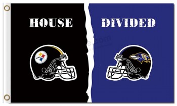 Nfl pittsburgh steelers 3'x5 'bandeiras de poliéster contra baltimore ravens