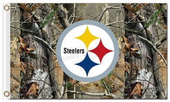 Nfl pittsburgh steelers 3'x5 'polyester vlaggen camo