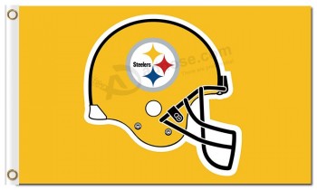 NFL Pittsburgh Steelers 3'x5' polyester flags helmet with your logo