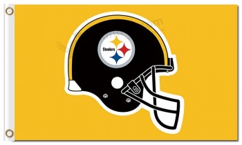 NFL Pittsburgh Steelers 3'x5' polyester flags helmet with your logo
