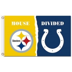 NFL Pittsburgh Steelers 3'x5' polyester flags house divided Colts with your logo
