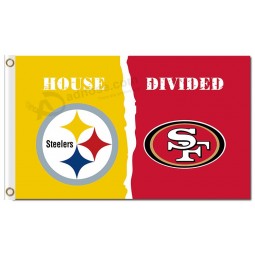 NFL Pittsburgh Steelers 3'x5' polyester flags vs San francisco with your logo